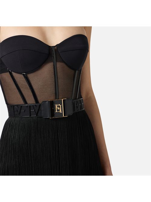 Mini abito in tulle con frange ELISABETTA FRANCHI | AB82556E2/110